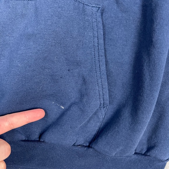 Y2K Vail Colorado Hoodie Fits Medium 2000s Distressed Navy Blue Hanes Pullover - Picture 4 of 12